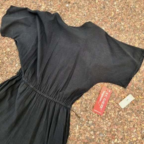 VINTAGE BLOOMINGDALES AC GAUZE begauze Jumpsuit Highwaisted Pants L Deadstock - Picture 9 of 15